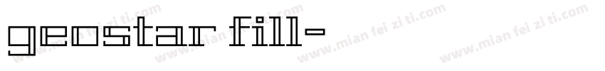 geostar fill字体转换